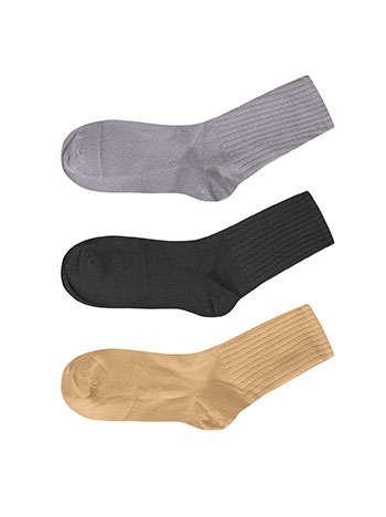 Σετ 3 ζευγάρια κάλτσες με βαμβάκι σε γκρι, μαύρο, καφέ