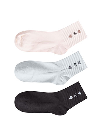 Σετ 3 ζευγάρια κάλτσες με ψαλίδι και καρδιές σε σετ 2