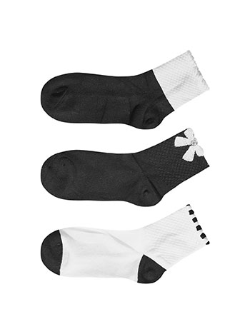 Σετ 3 ζευγάρια κάλτσες με ανάγλυφες λεπτομέρειες σε σετ 3