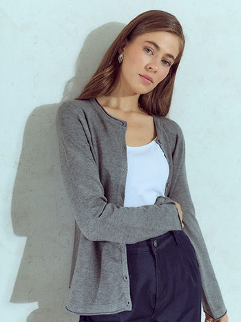 Soft knit cardigan in grey