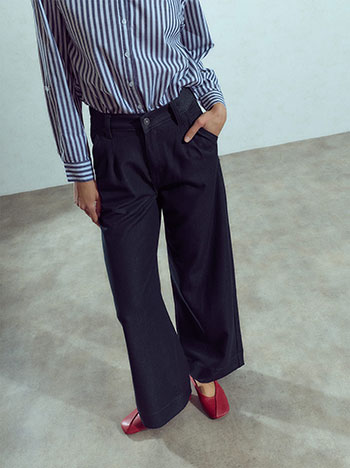 Wide leg jeans in dark blue