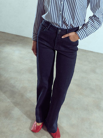 Jeans with cotton in dark blue