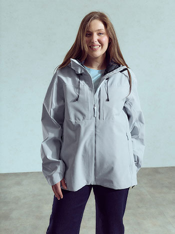Jacket with a detachable inner vest in light grey