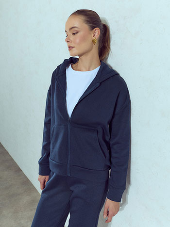 Cardigan with pockets in dark blue