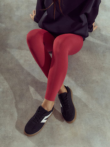 Faux suede sneakers in black