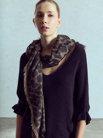 Scarf metallic in black