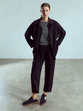 Solid set with viscose in black