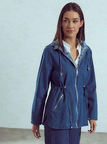 Reversible denim jacket in blue
