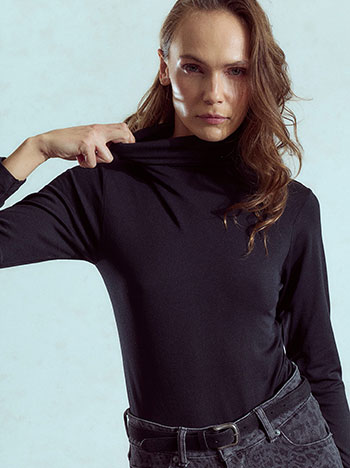 Bodysuit thearmal turtleneck in black