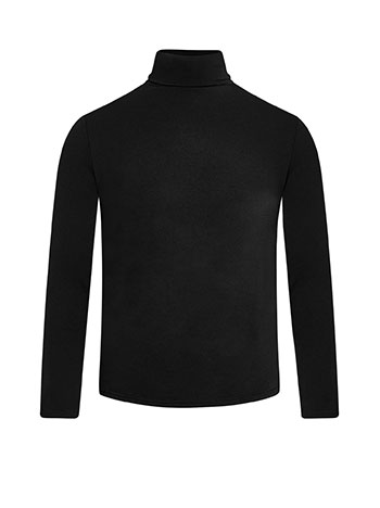 Mens turtleneck thermal in black