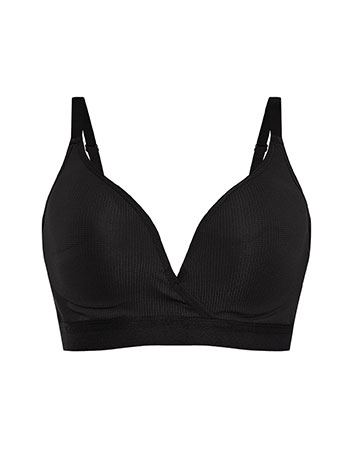 Bra with wide straps in black