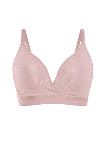 Bra with wide straps in dark pink
