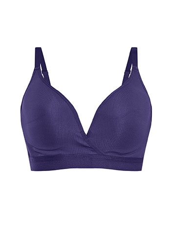 Bra with wide straps in dark blue