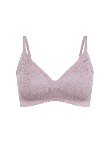 Non wired lace bra in purple