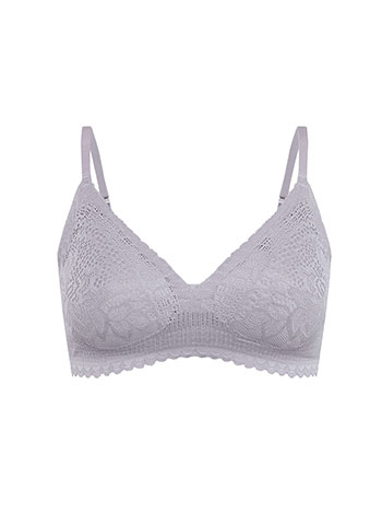 Non wired lace bra in grey