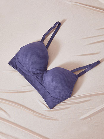 Soft touch bra in blue