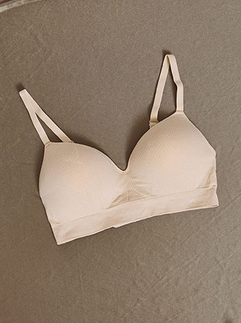 Soft touch bra in beige