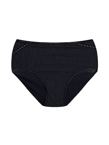 Polka dot high rise briefs in black