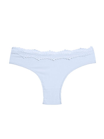 Brazilian ribbed briefs in sky blue