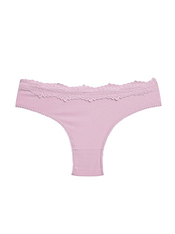 Brazilian ribbed briefs in purple