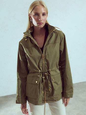Solid jacket in khaki