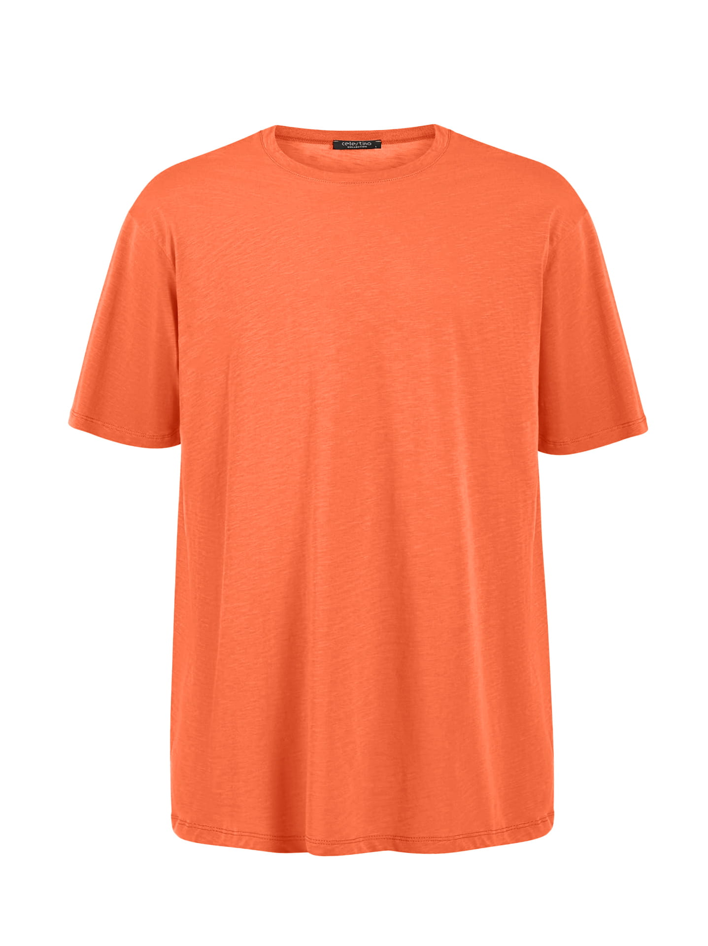 Tシャツ・カットソー DUVETICA Nomba Orange Unisex Top V-24S-VXRS10543-ORS T-shirt monochrome unisex in orange, 9.99€ | Celestino