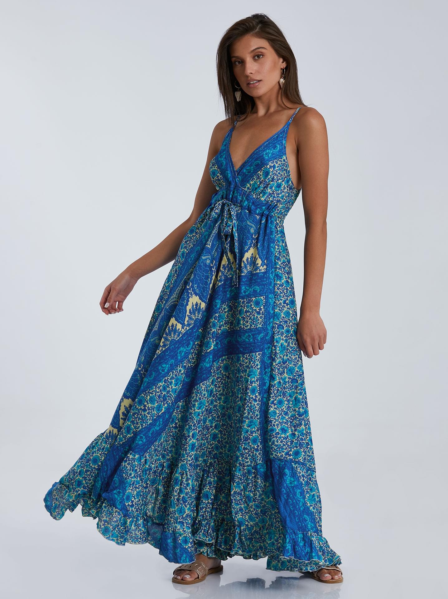 electric blue floral dress Carol Midi Dress - Electric Blue main image 1