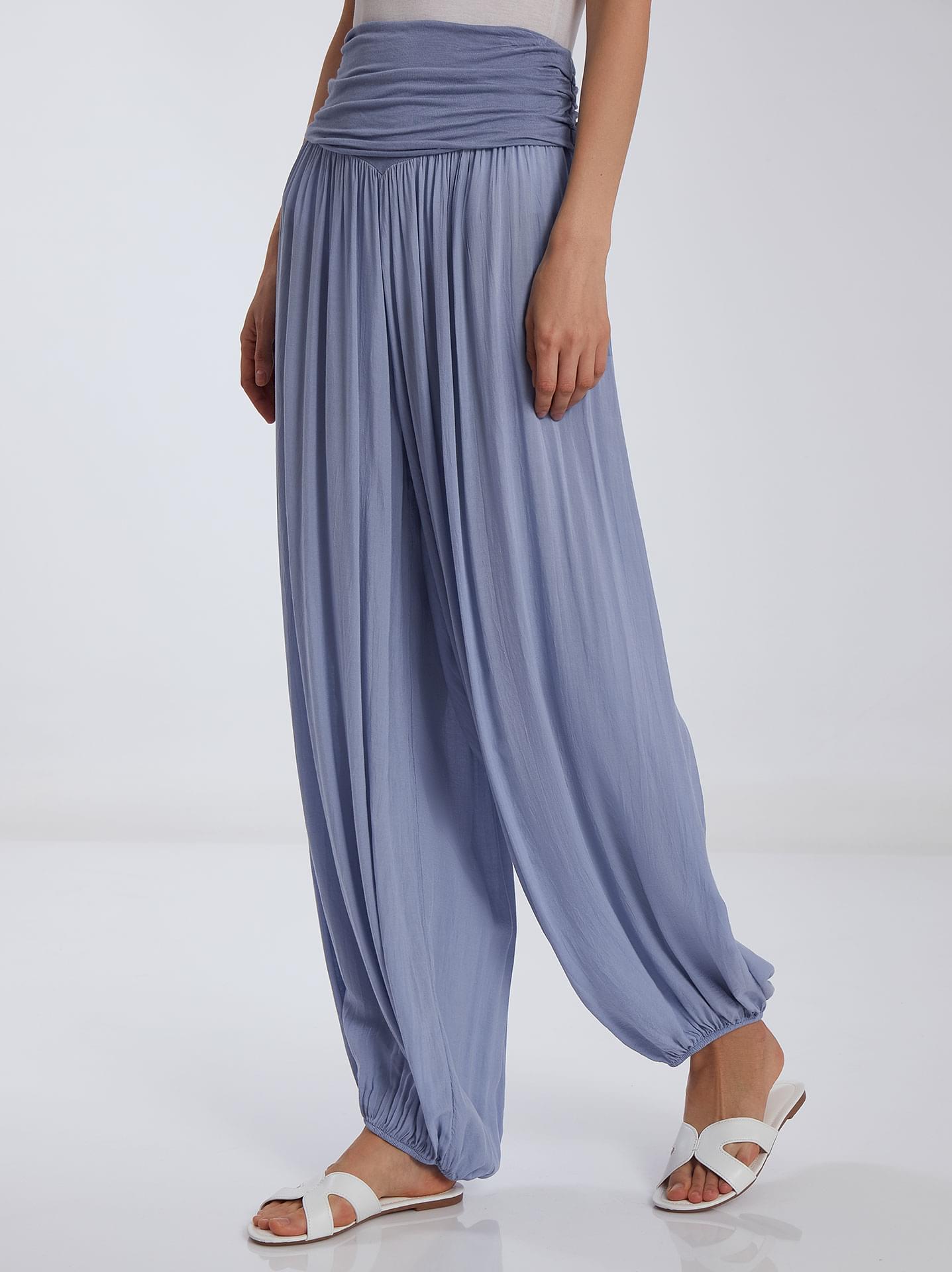 Harem pants in rough blue | Celestino