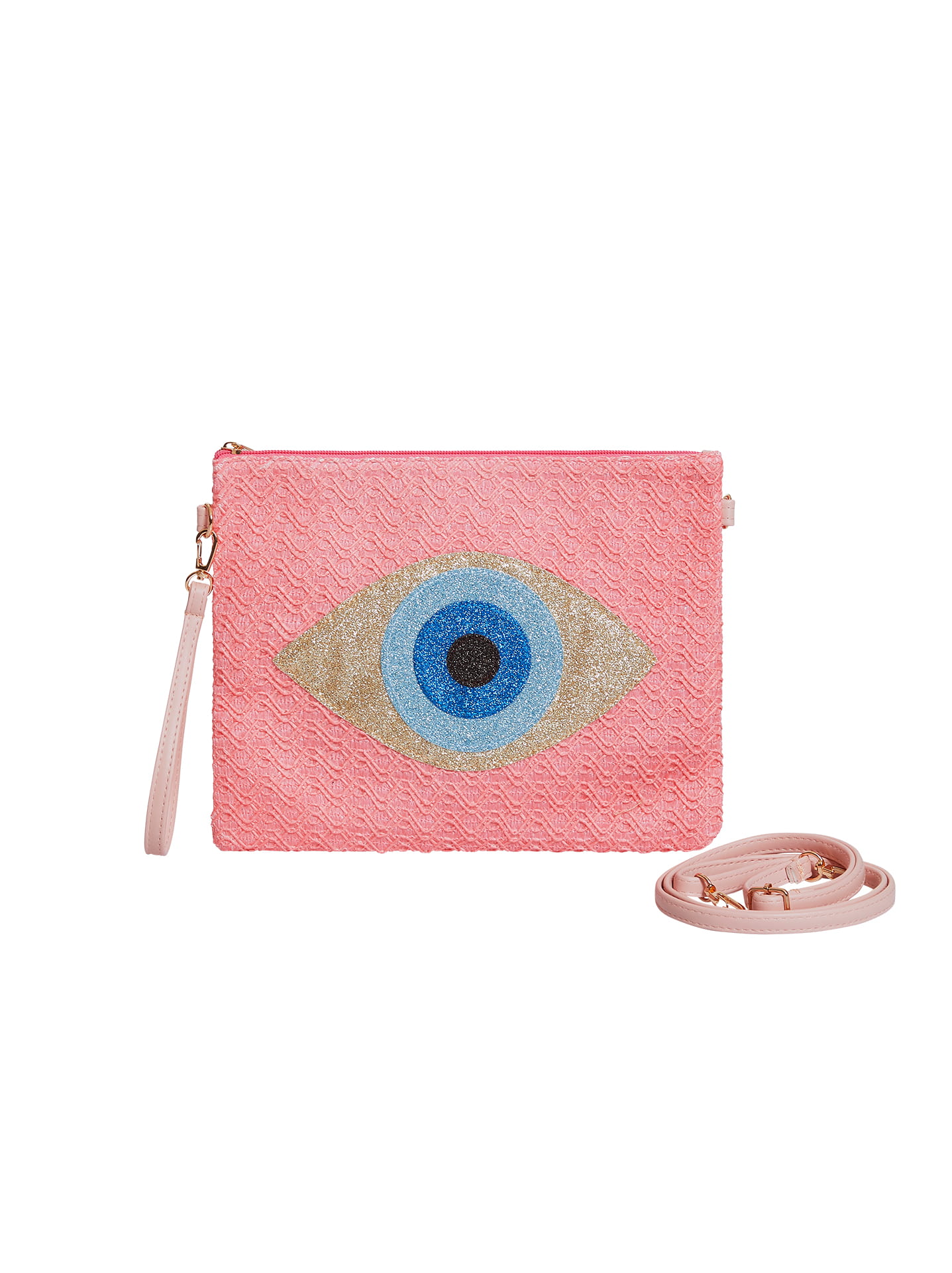 Bag with evil eye and glitter in pink 12.99 Celestino