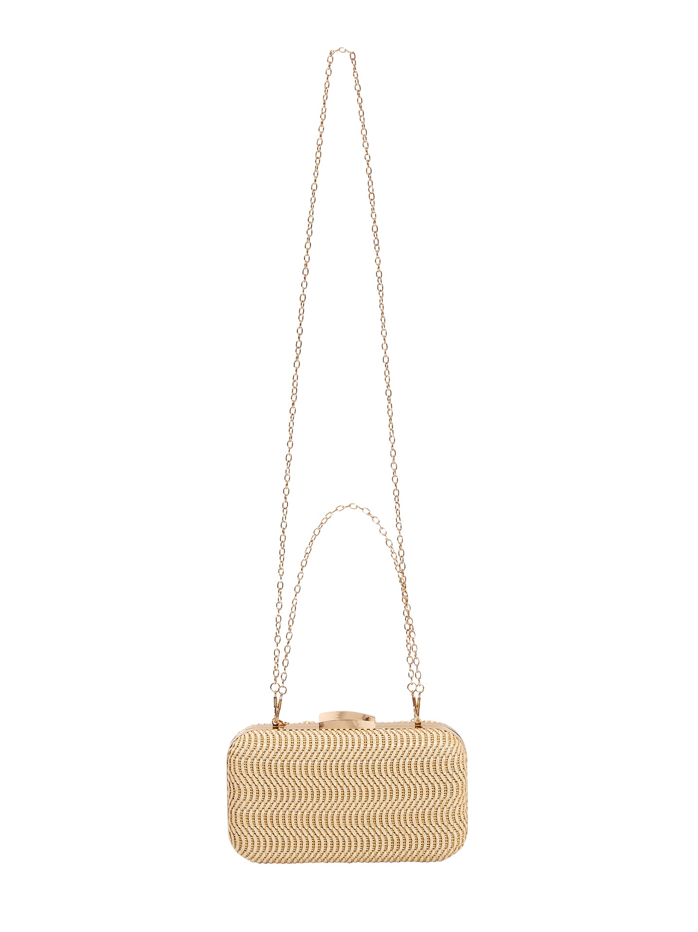 Clutch bag with two chains in beige 9.99 Celestino