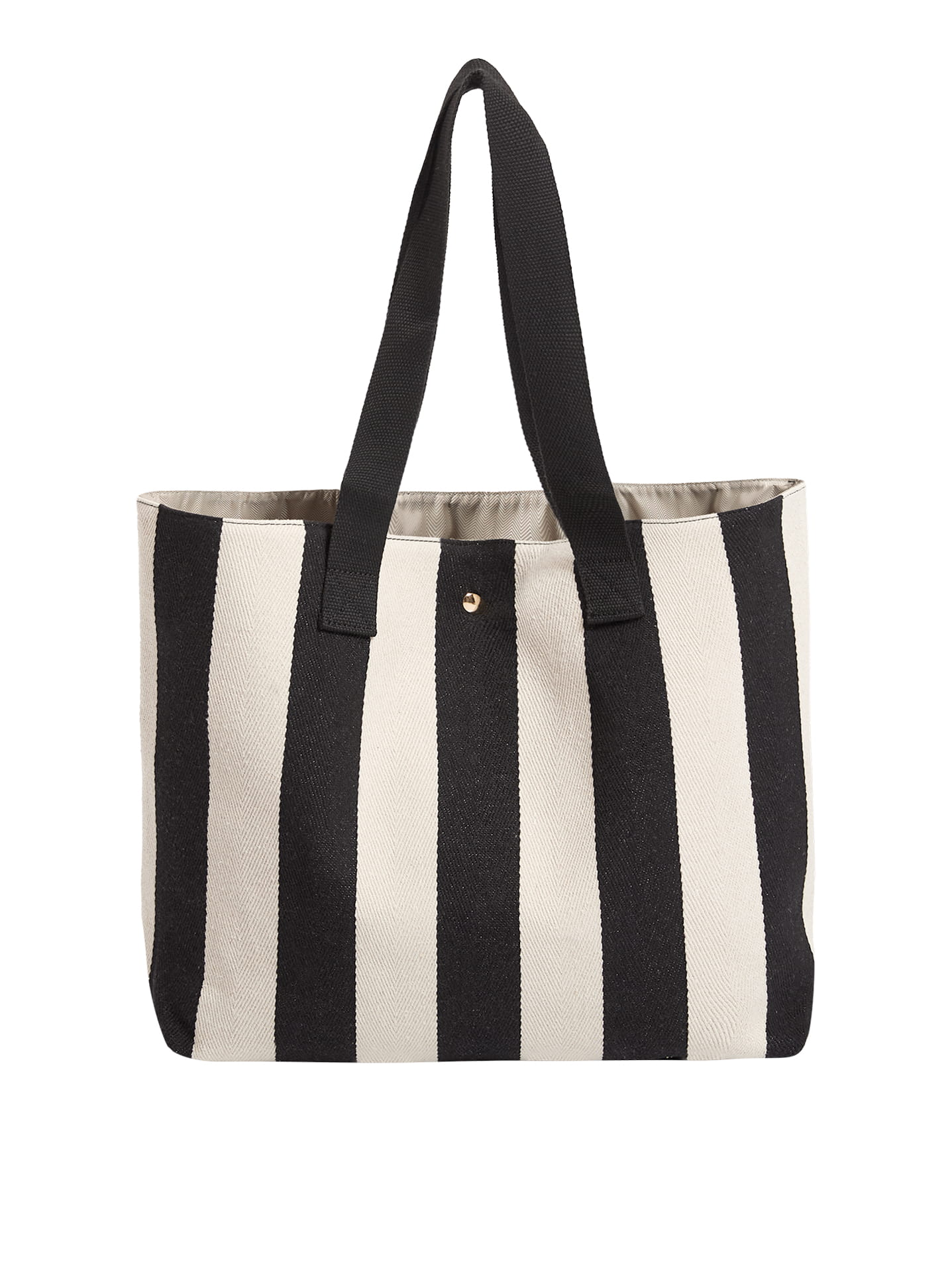 Black and white striped beach bag deals