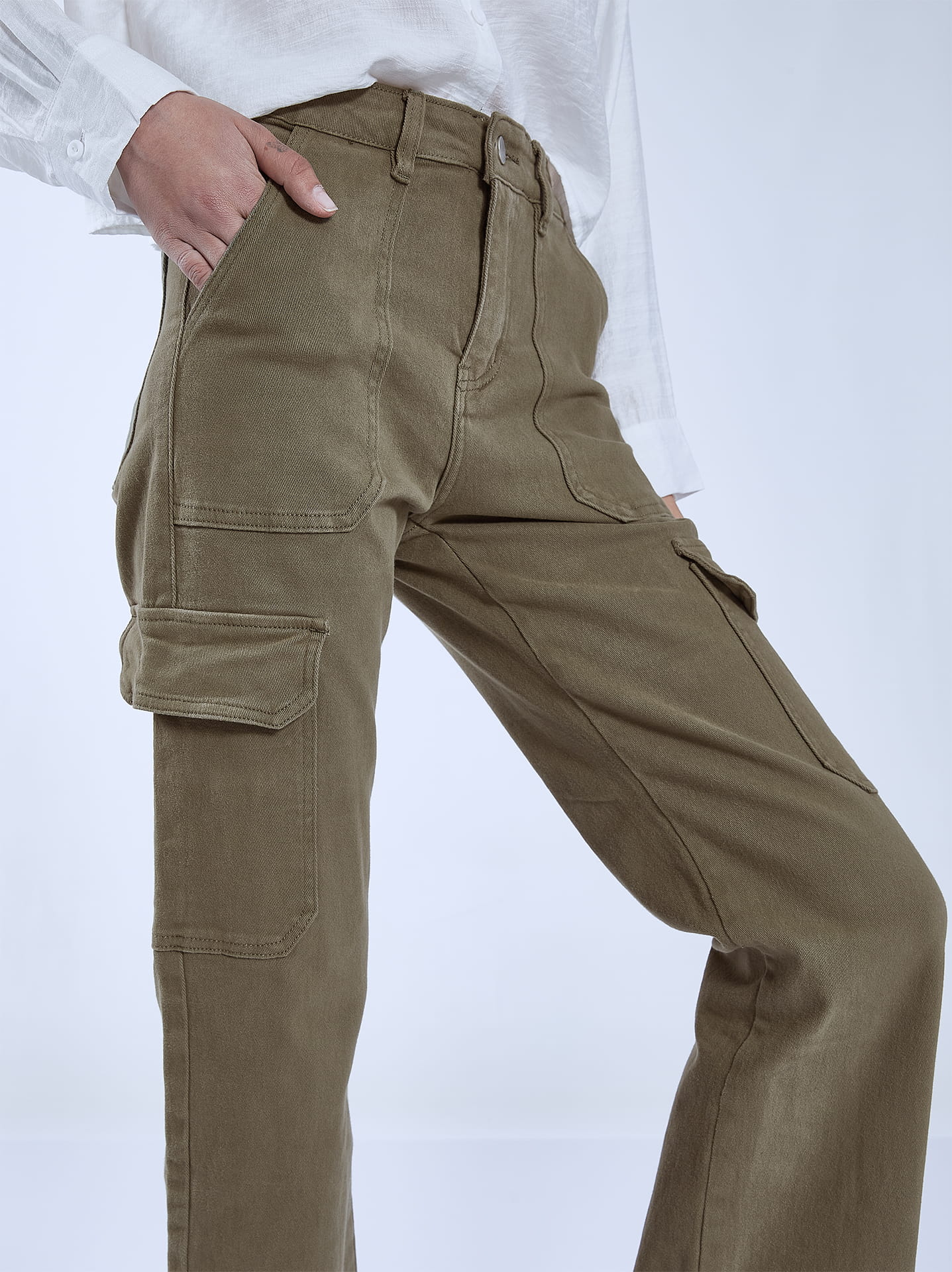 Cargo Pants With Side Pockets Blue
