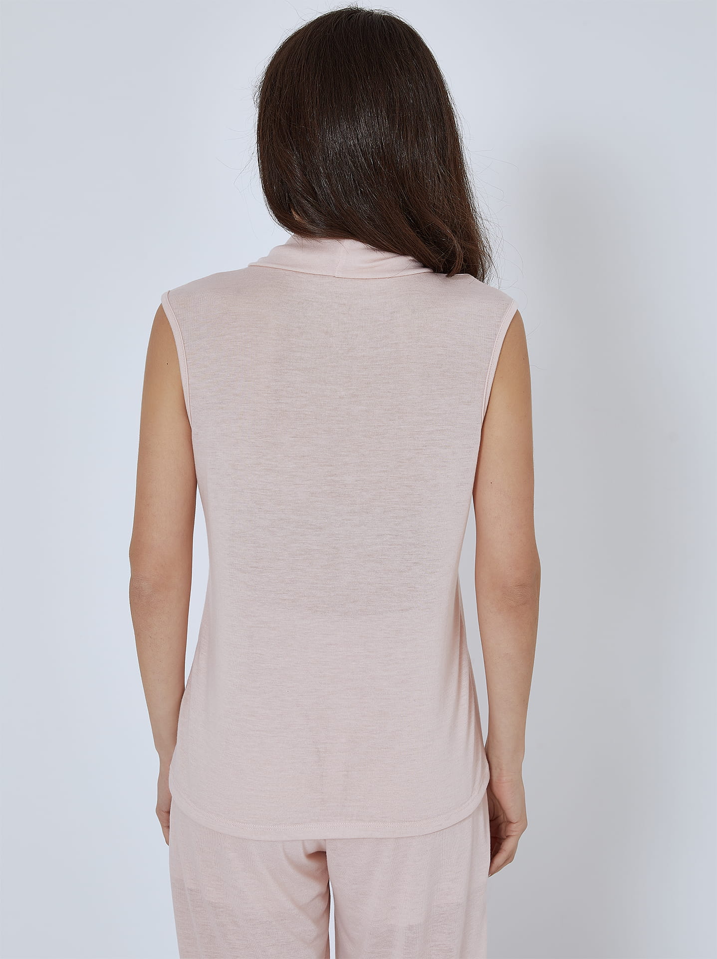 Attends☆Babypink Long Sleeveless Tee Sleeveless top with tie in baby pink, 1.99€ | Celestino