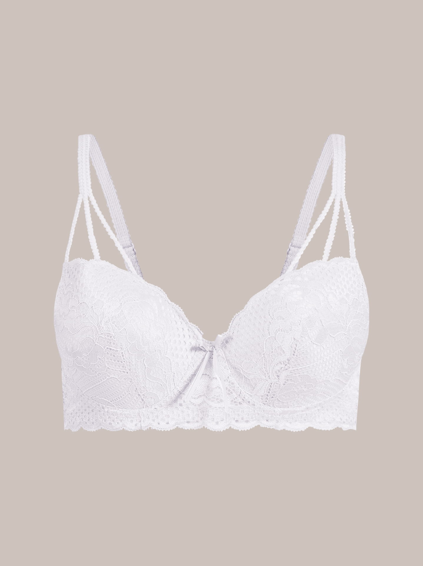 Bra with triple strap detail in white, 4.99€