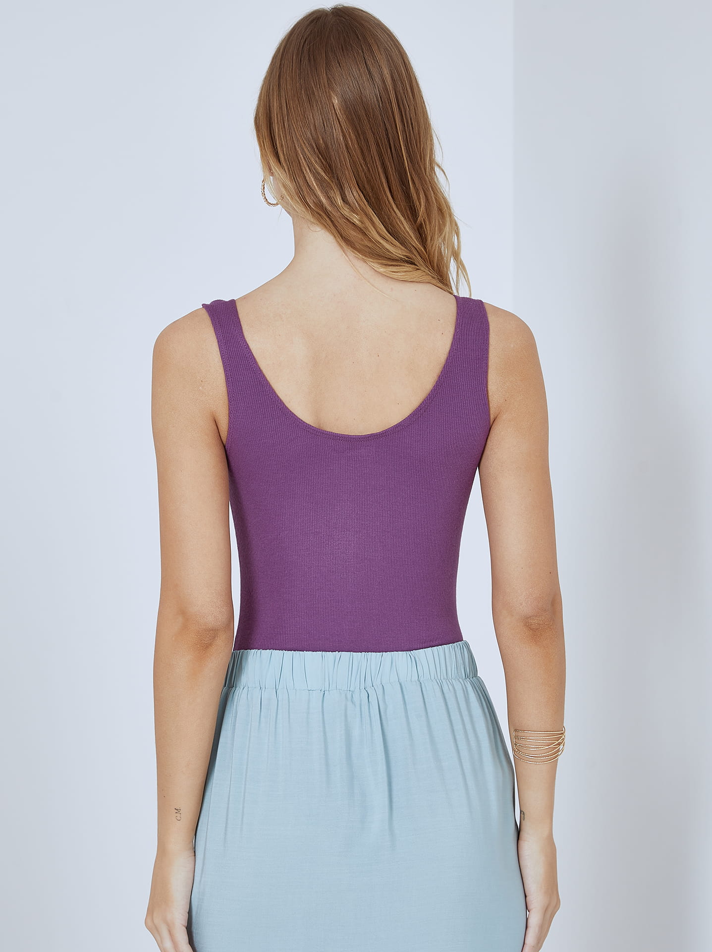 Ribbed bodysuit Purple