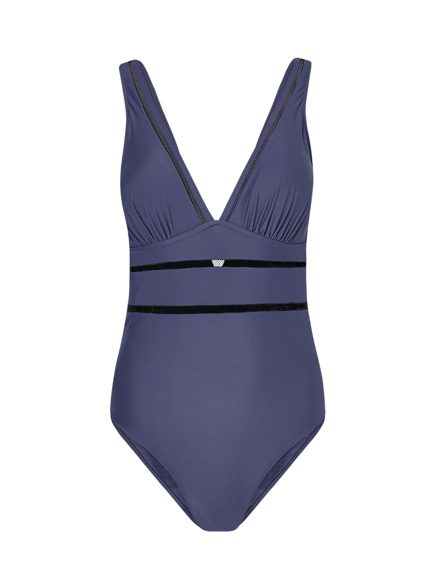 One piece swimsuit with fishnet details curvy in dark purple 17.99 Celestino