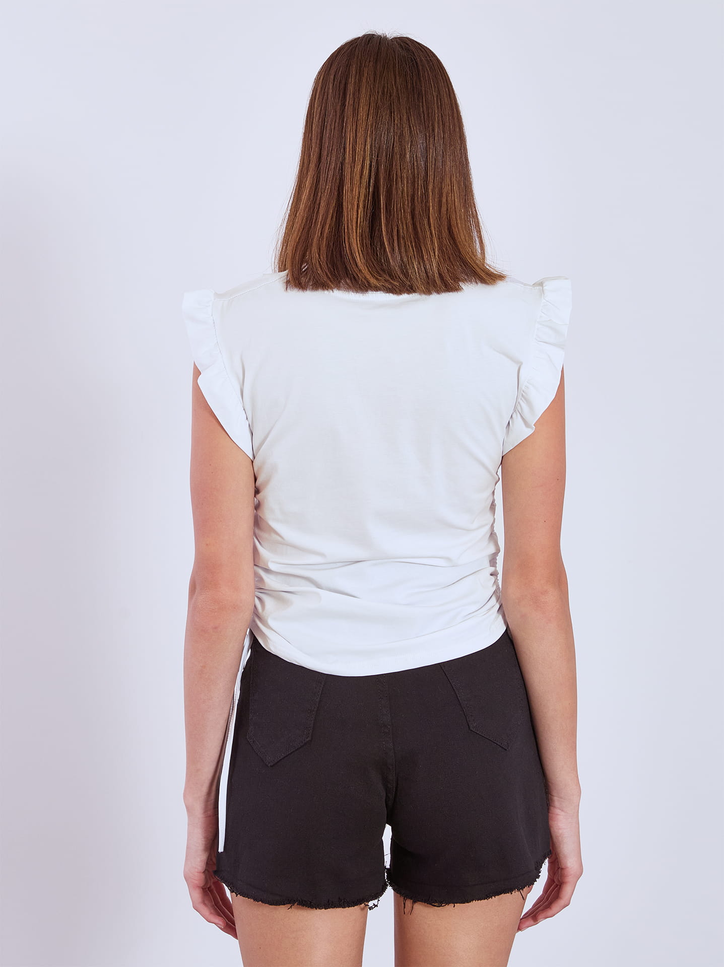 Top with shirred side details in white, 7.99€ | Celestino