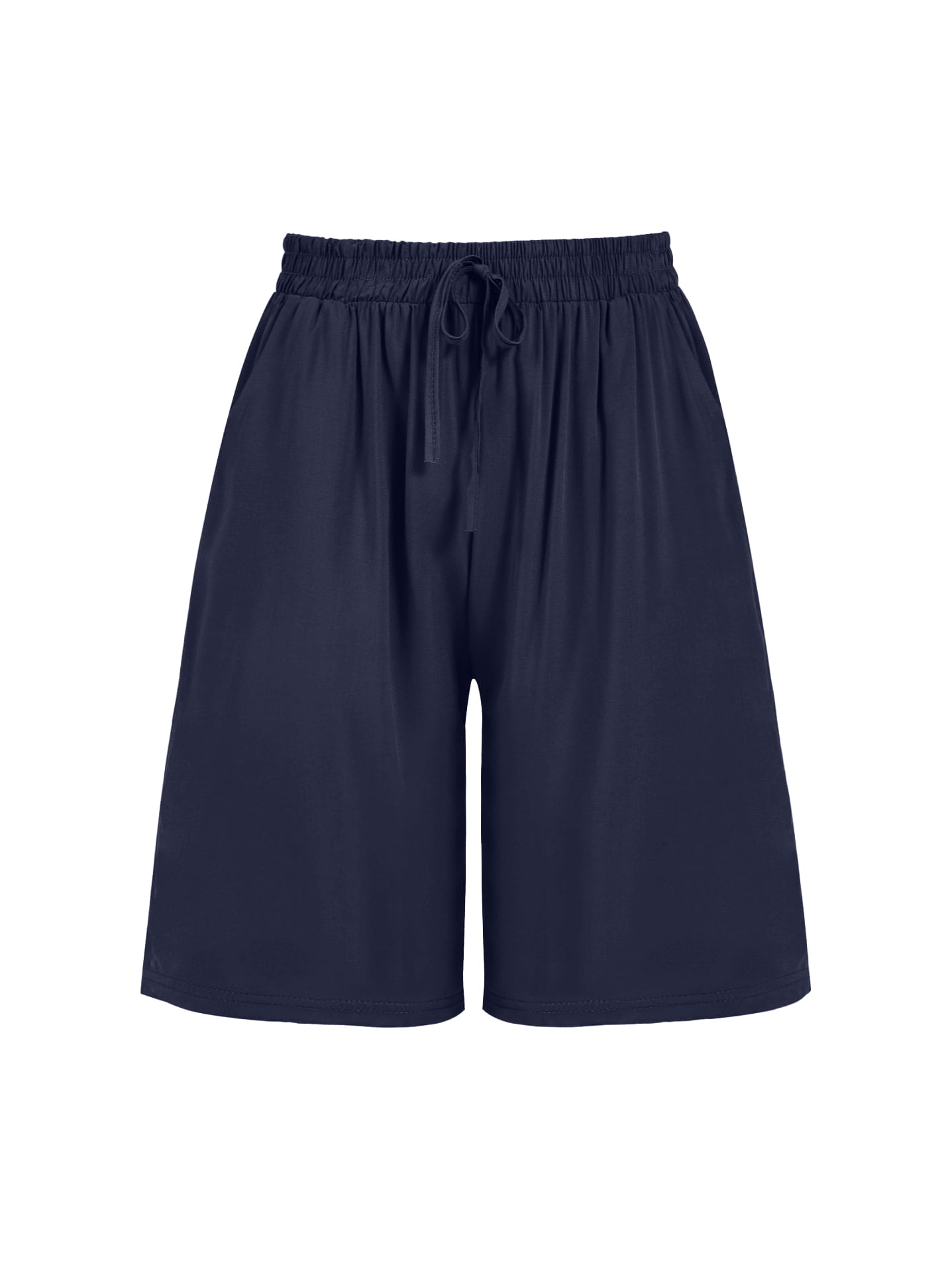 【PORTERNA】Summer cotton shorts Bermuda shorts cotton monochrome in dark blue, 8.99€ | Celestino
