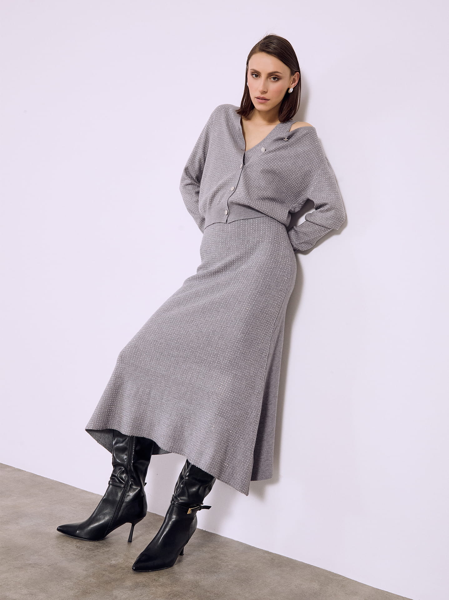 Oversized πουλόβερ με τζιν