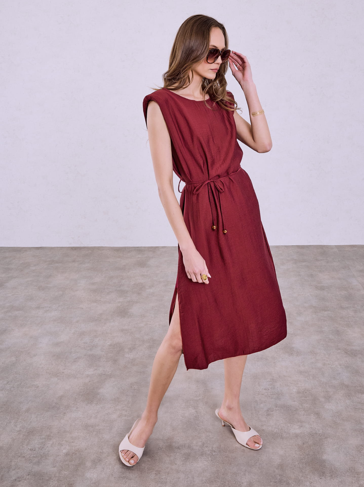 strapless open back dress Celena Maxi Dress Burgundy Burnout main image 0