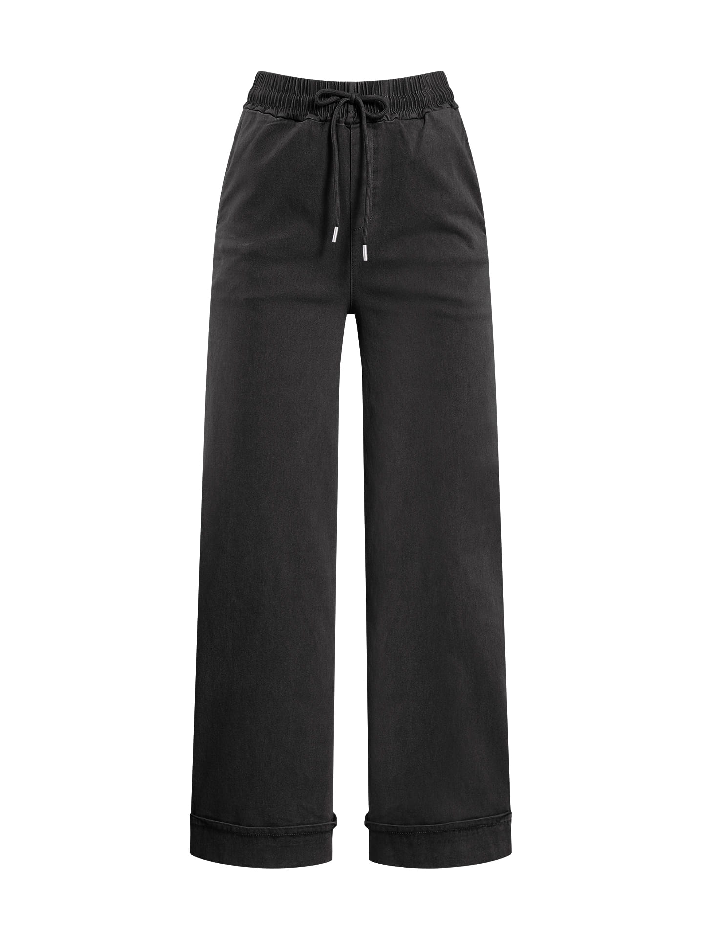 Παντελόνι wide leg με denim όψη σε μαύρο, 9,99€ | Celestino OE 