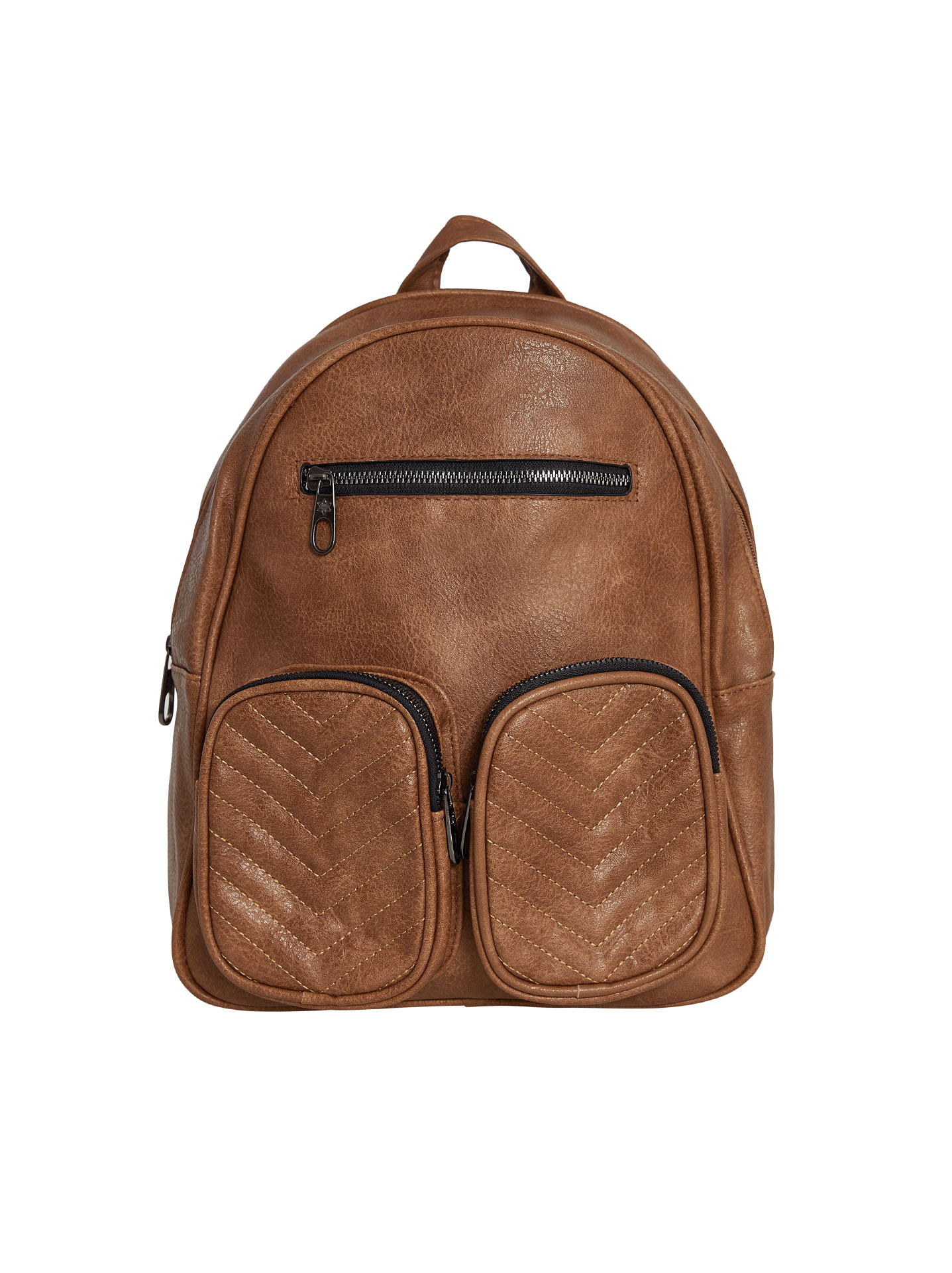 leather effect backpack
