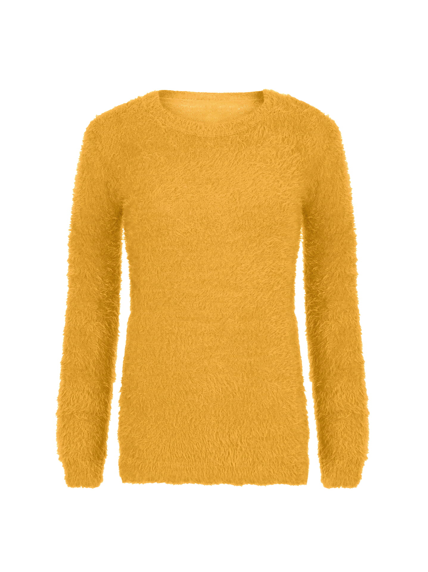 Fluffy yellow outlet sweater