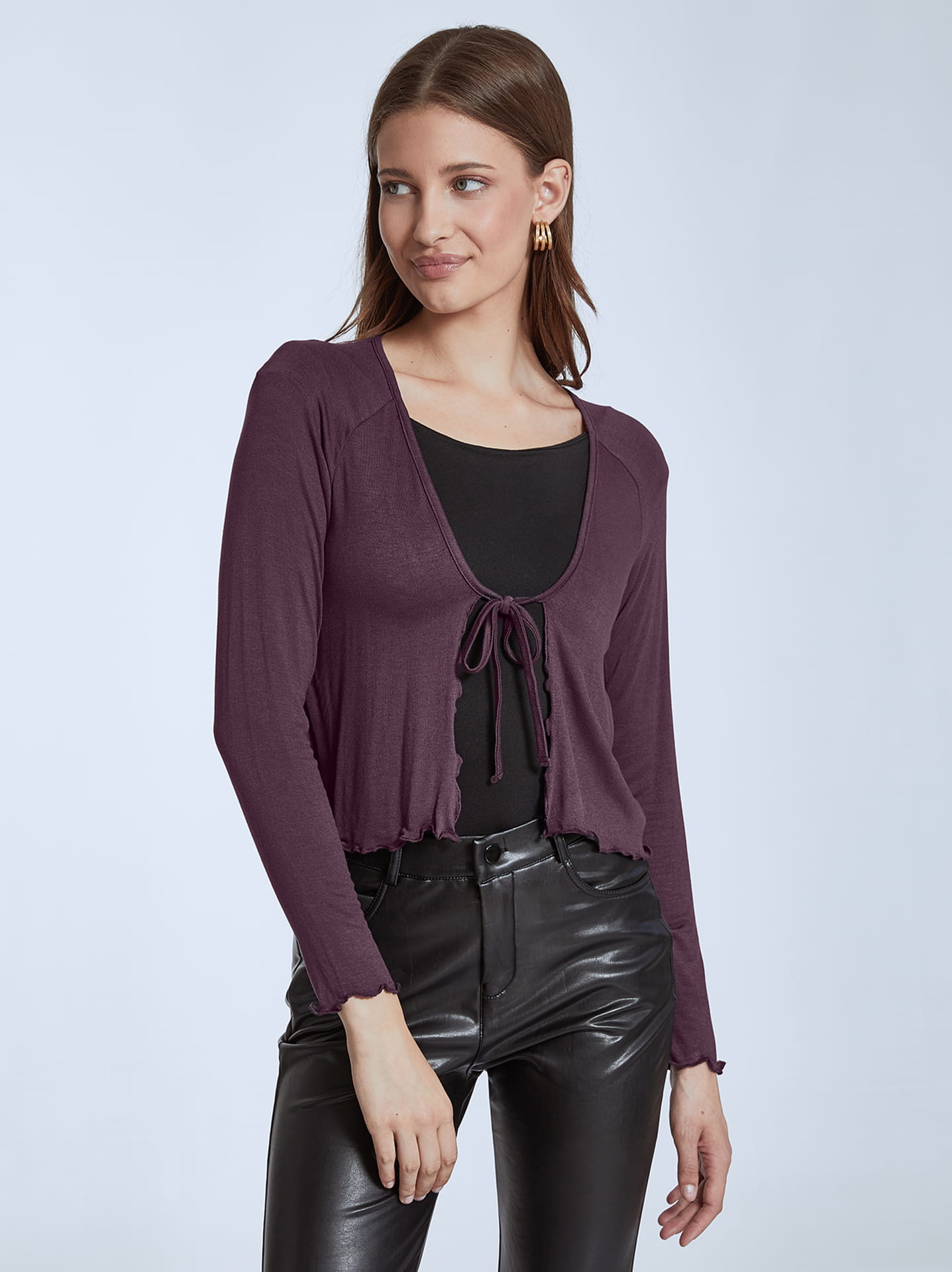 Dark on sale mauve cardigan