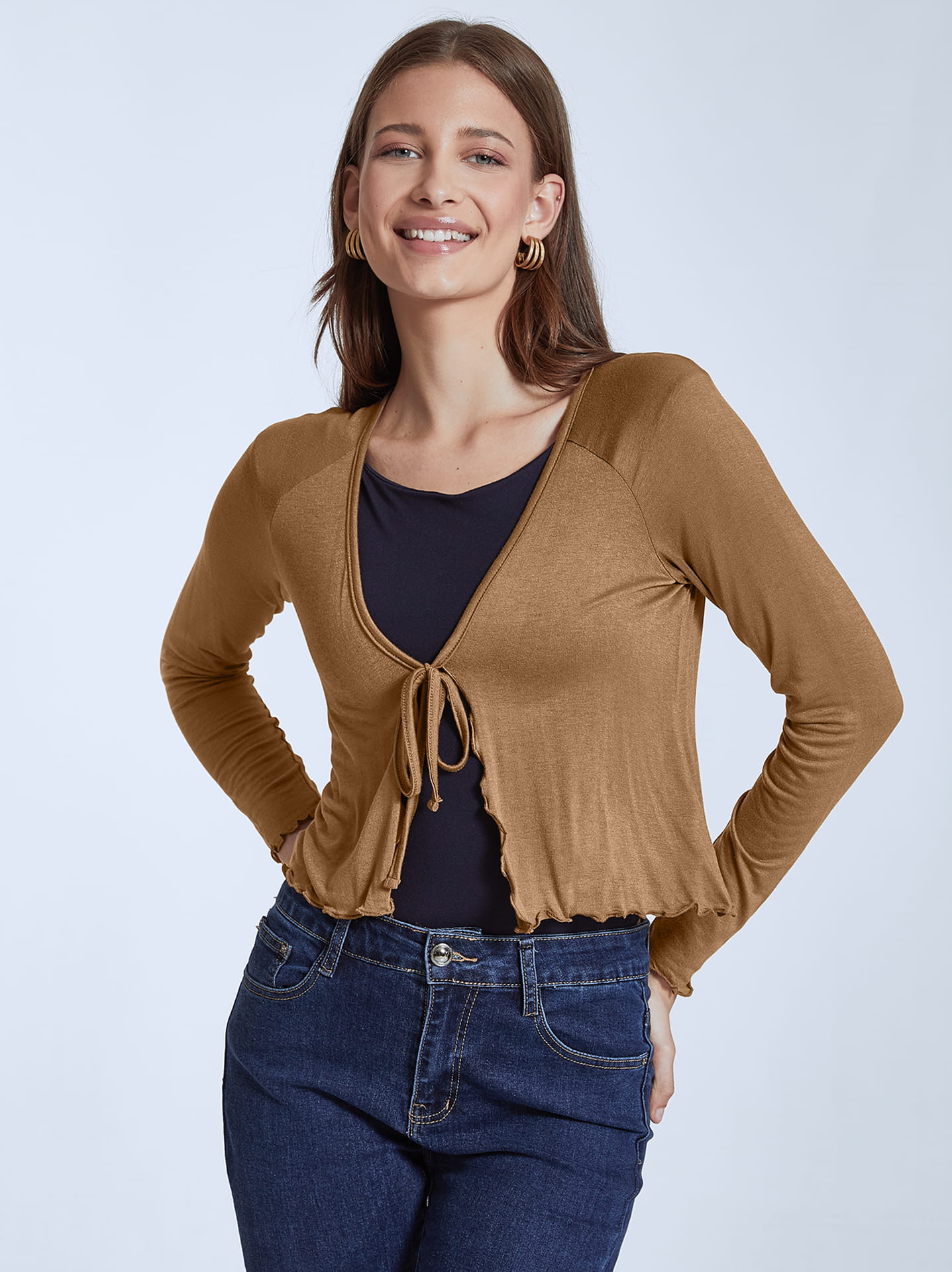 Camel cropped outlet cardigan