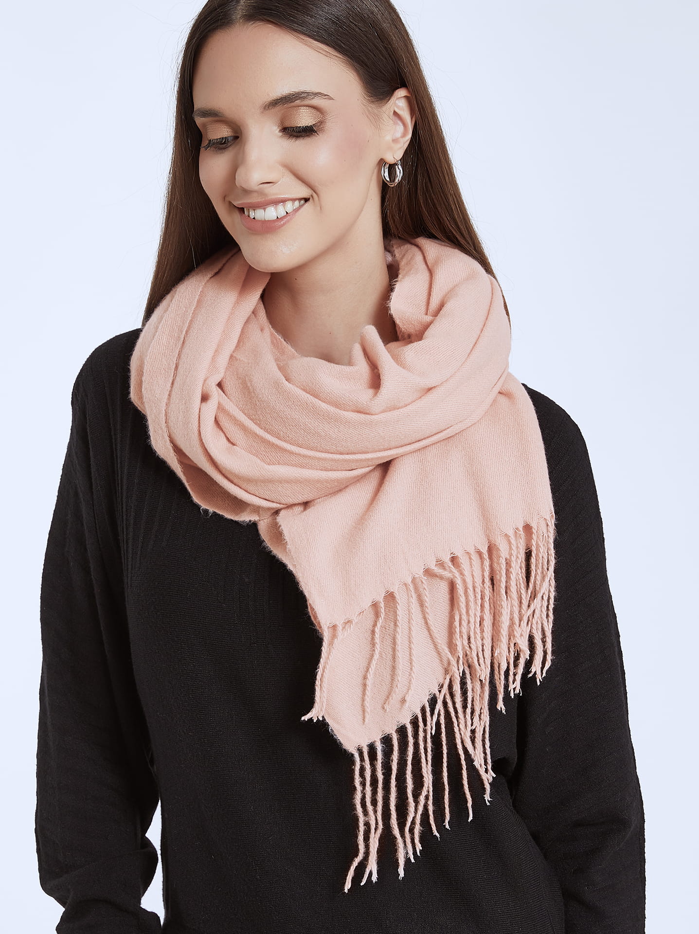 wool scarf pink