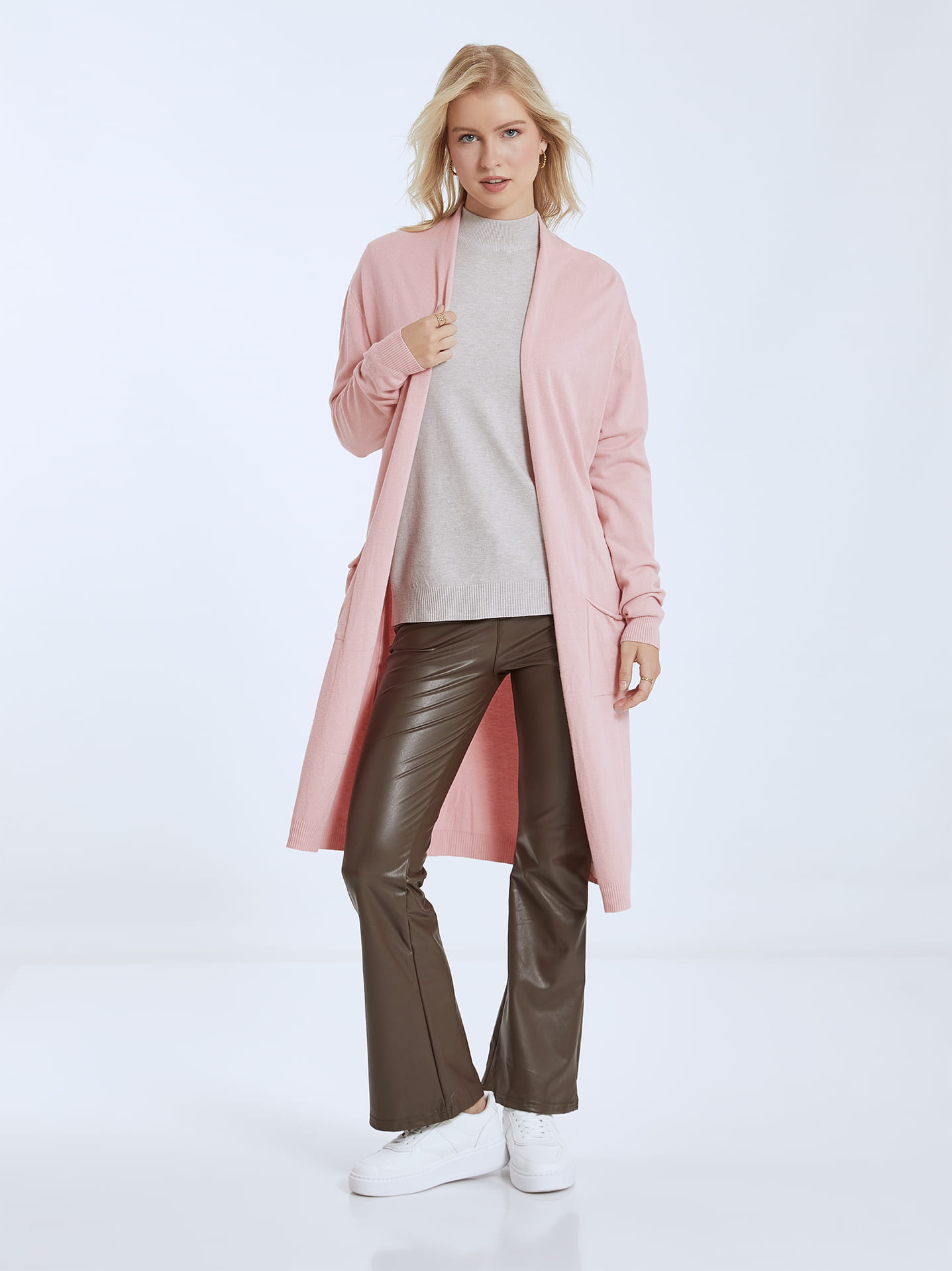 Light pink clearance duster cardigan