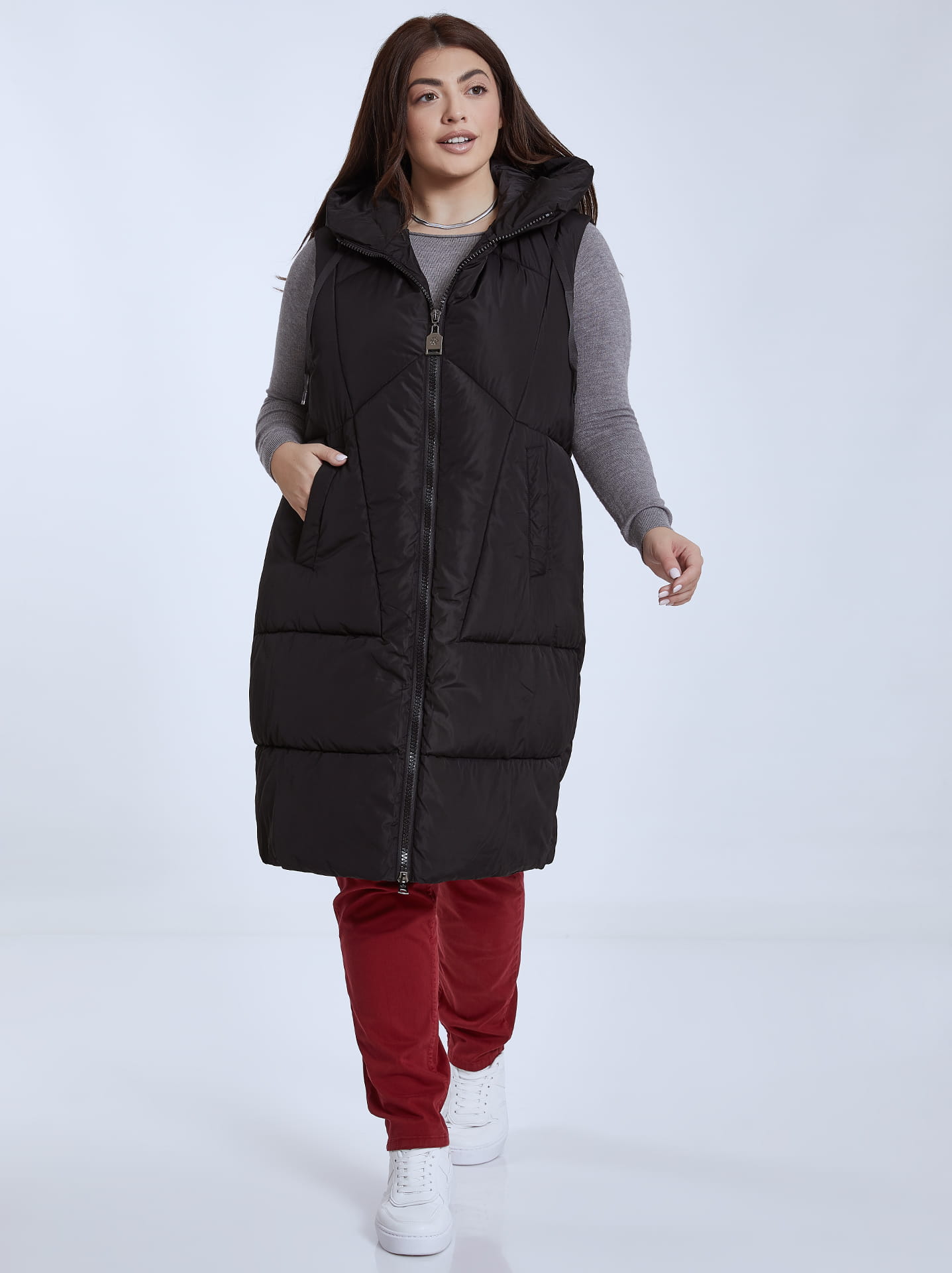 Plus size hotsell long puffer vest