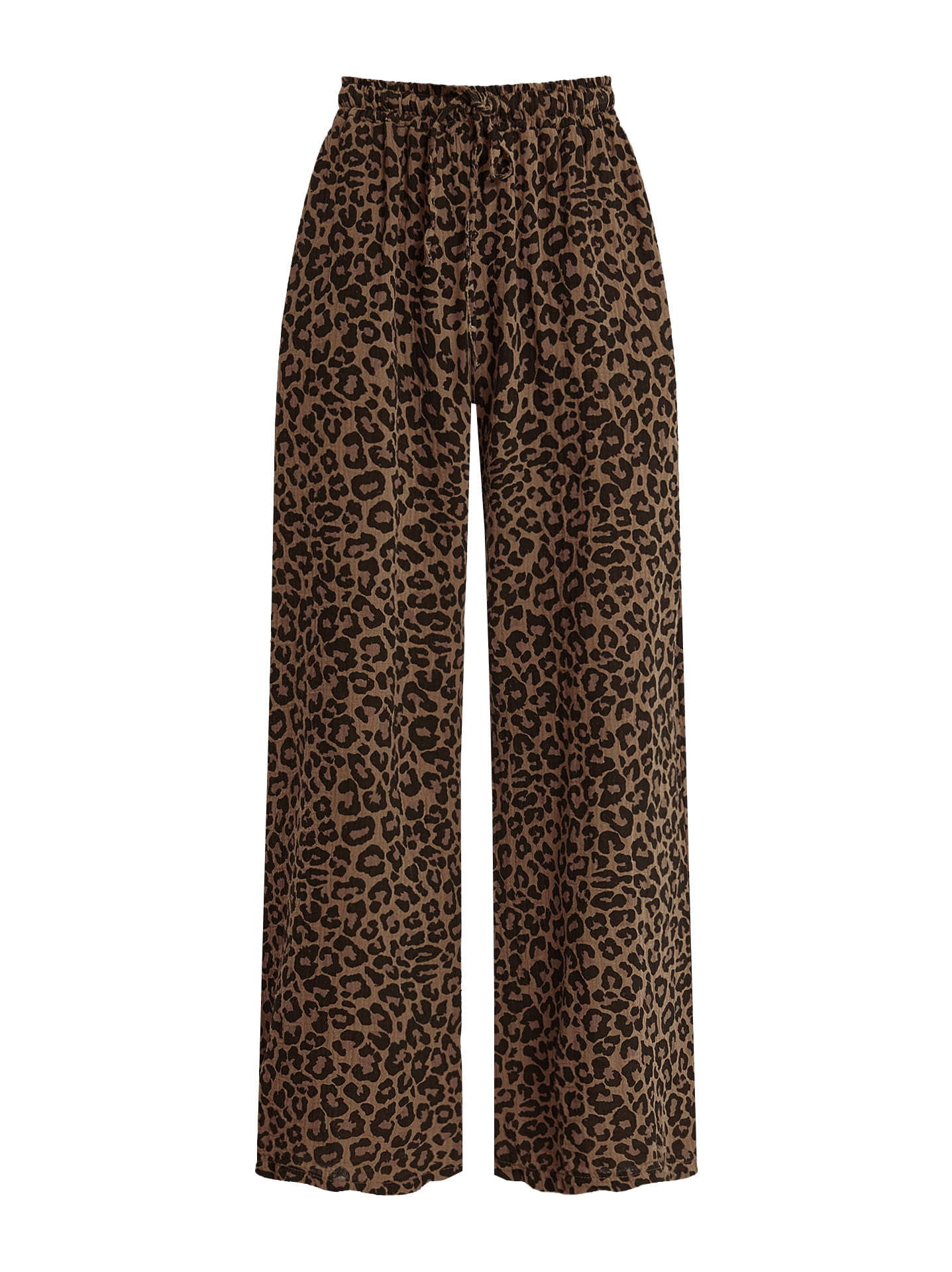 Leopard wide leg trousers in leopard | Celestino