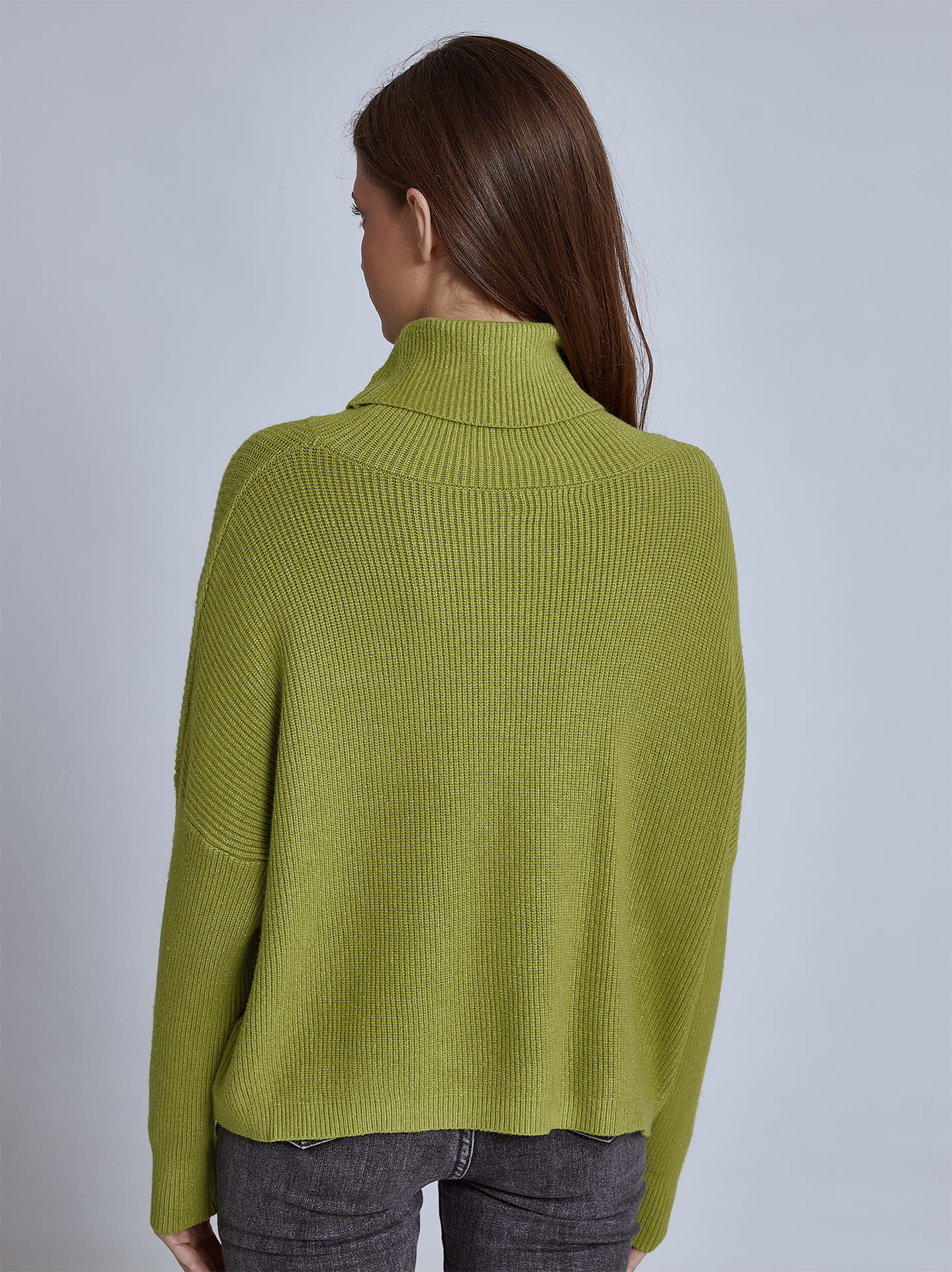 Lime green clearance ribbed turtleneck